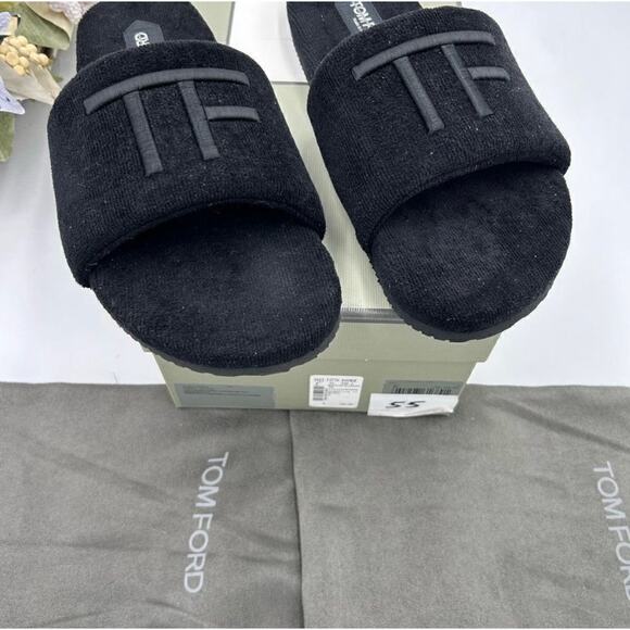 Men’s Tom Ford toweling velvet slipper size 8 made in Italy main image 9